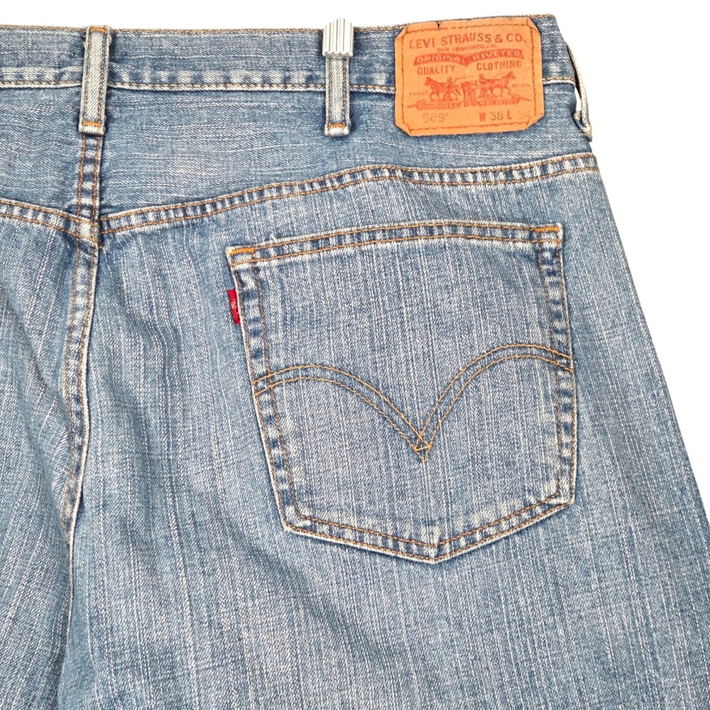 Levi's 2010 Men 38x34 (38x33) 569 Loose Straight Jeans Light Wash Denim‎ Mexico